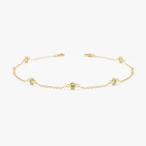 Petite Peridot Station Bracelet, Tabitha SARAHELISE