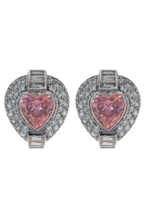 Pink Heart Earrings