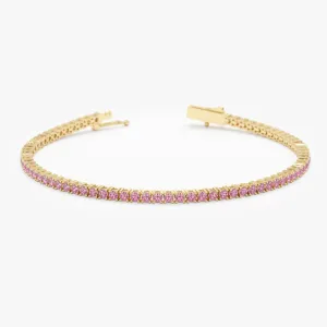Pink Sapphire Tennis Bracelet, Blakely SARAHELISE