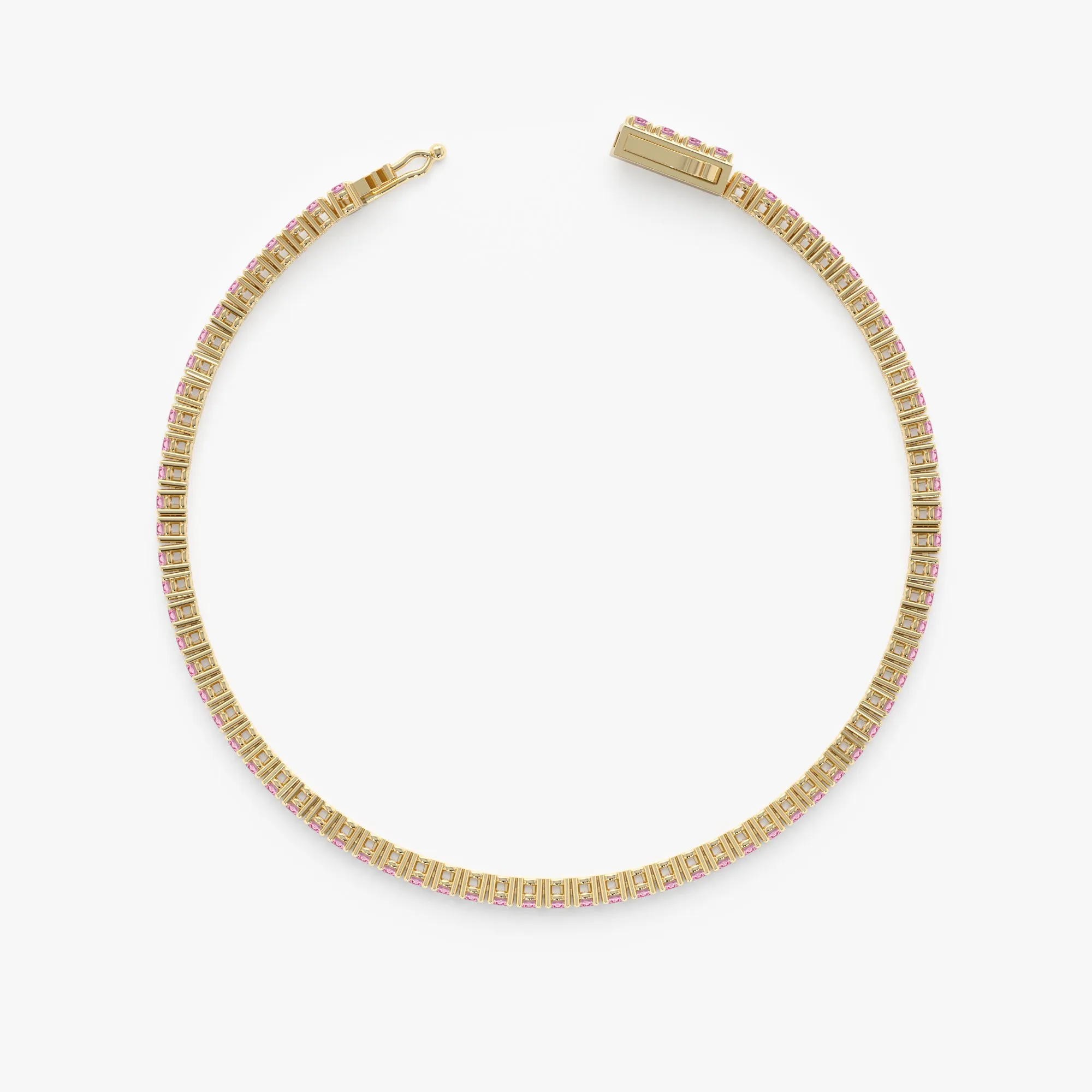 Pink Sapphire Tennis Bracelet, Blakely SARAHELISE