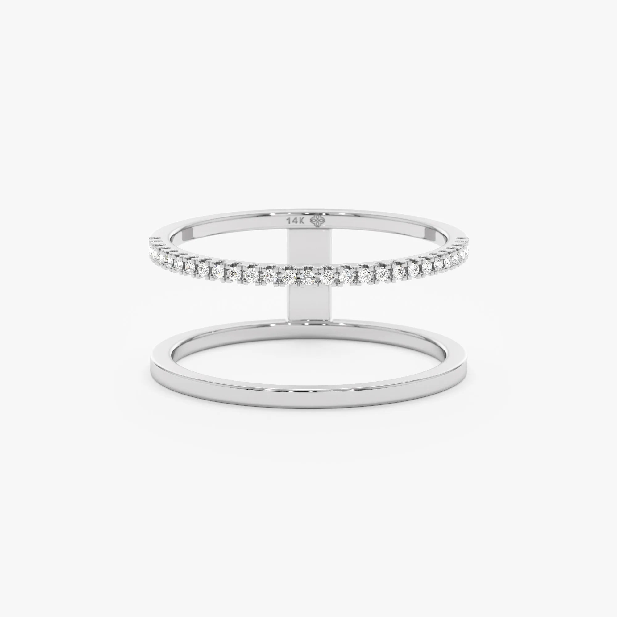 Plain and Diamond Line Ring, Makenna SARAHELISE