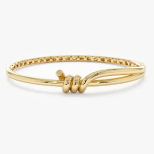 Plain Gold Knotted Bangle, Jaylen SARAHELISE