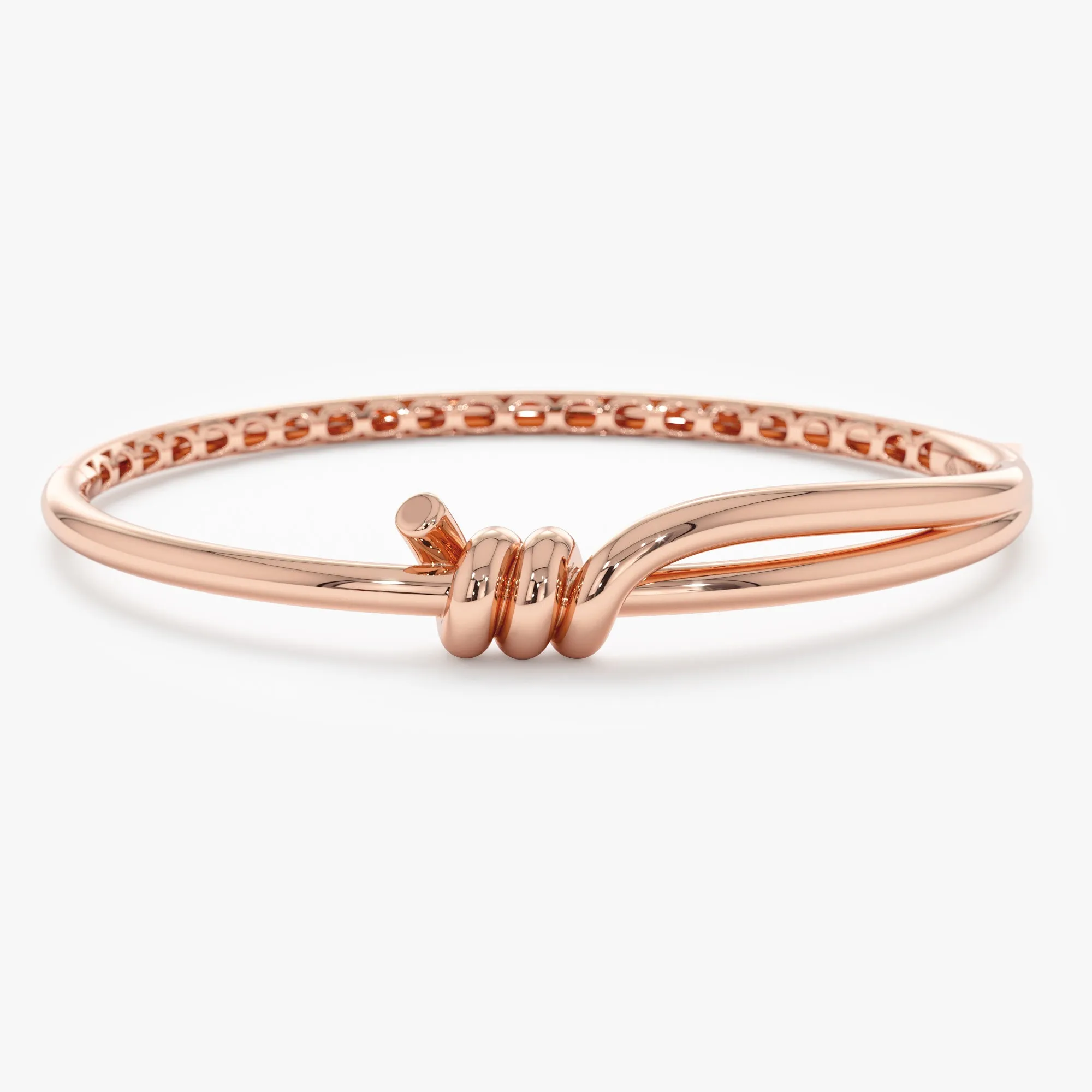 Plain Gold Knotted Bangle, Jaylen SARAHELISE