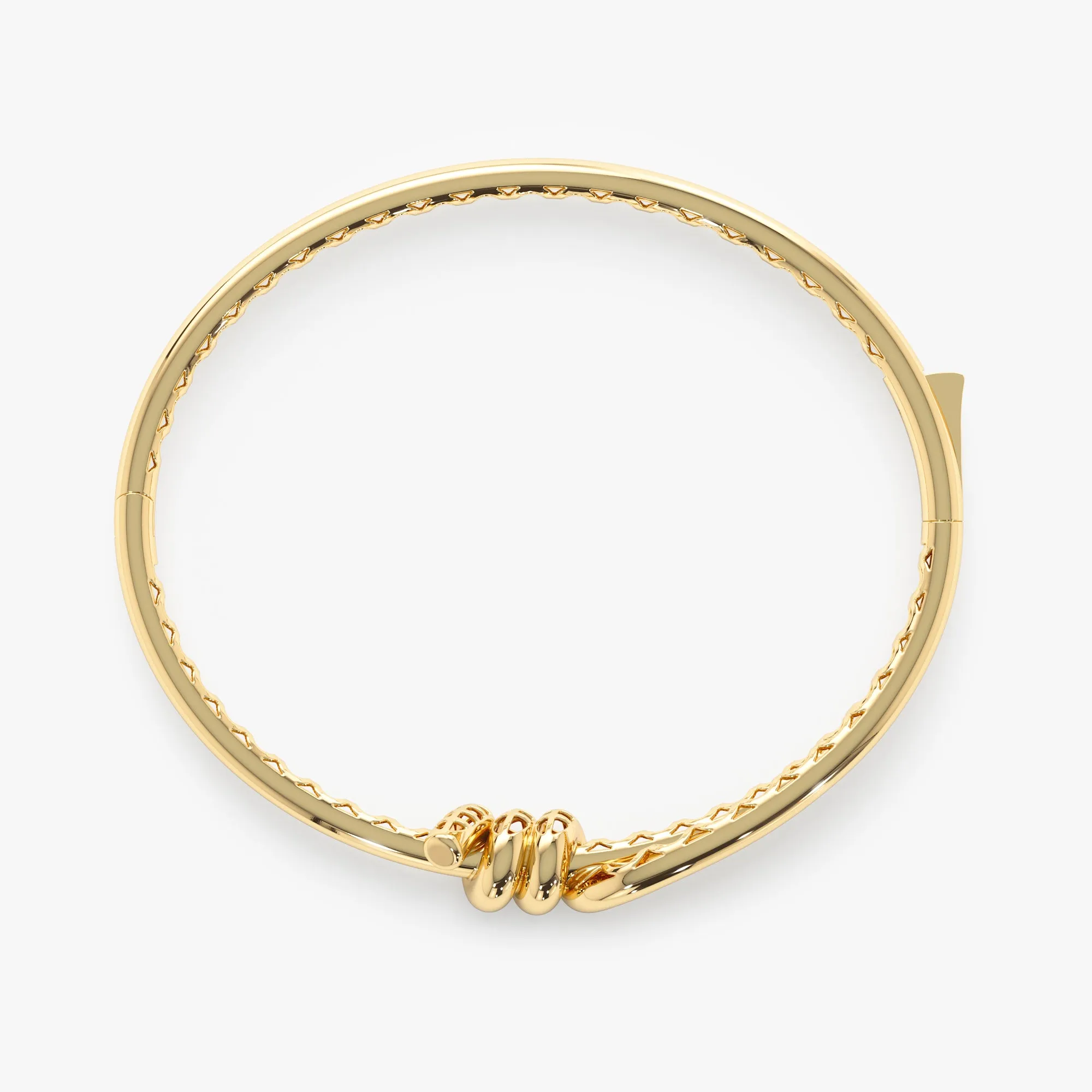 Plain Gold Knotted Bangle, Jaylen SARAHELISE