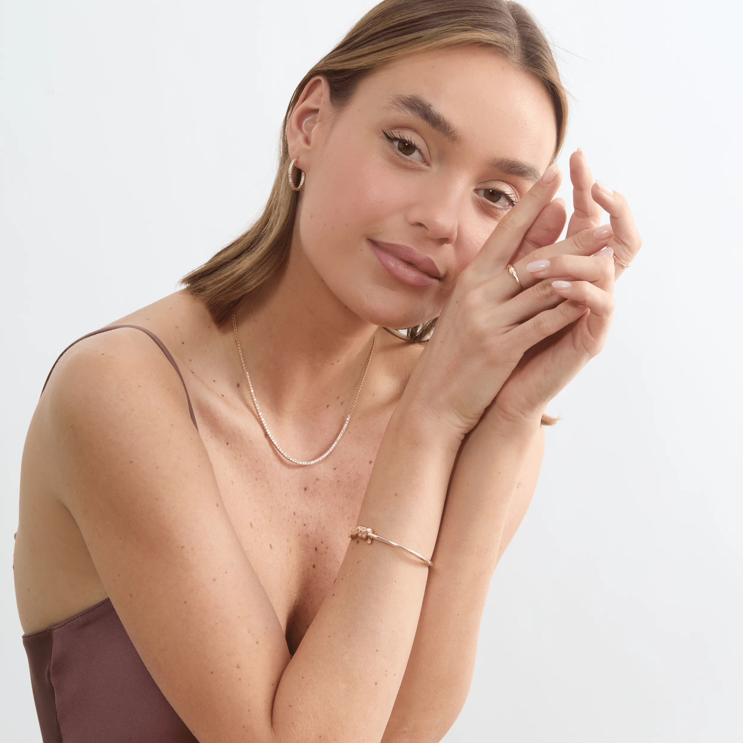 Plain Gold Knotted Bangle, Jaylen SARAHELISE