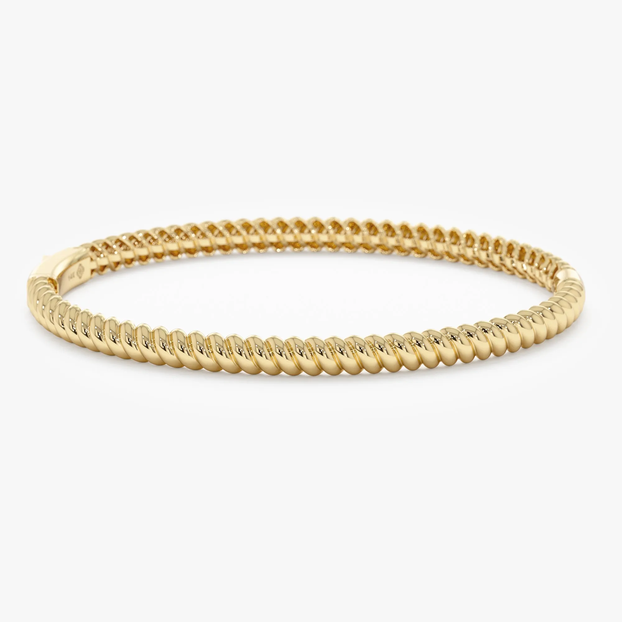 Plain Gold Rope Bangle, Belle SARAHELISE