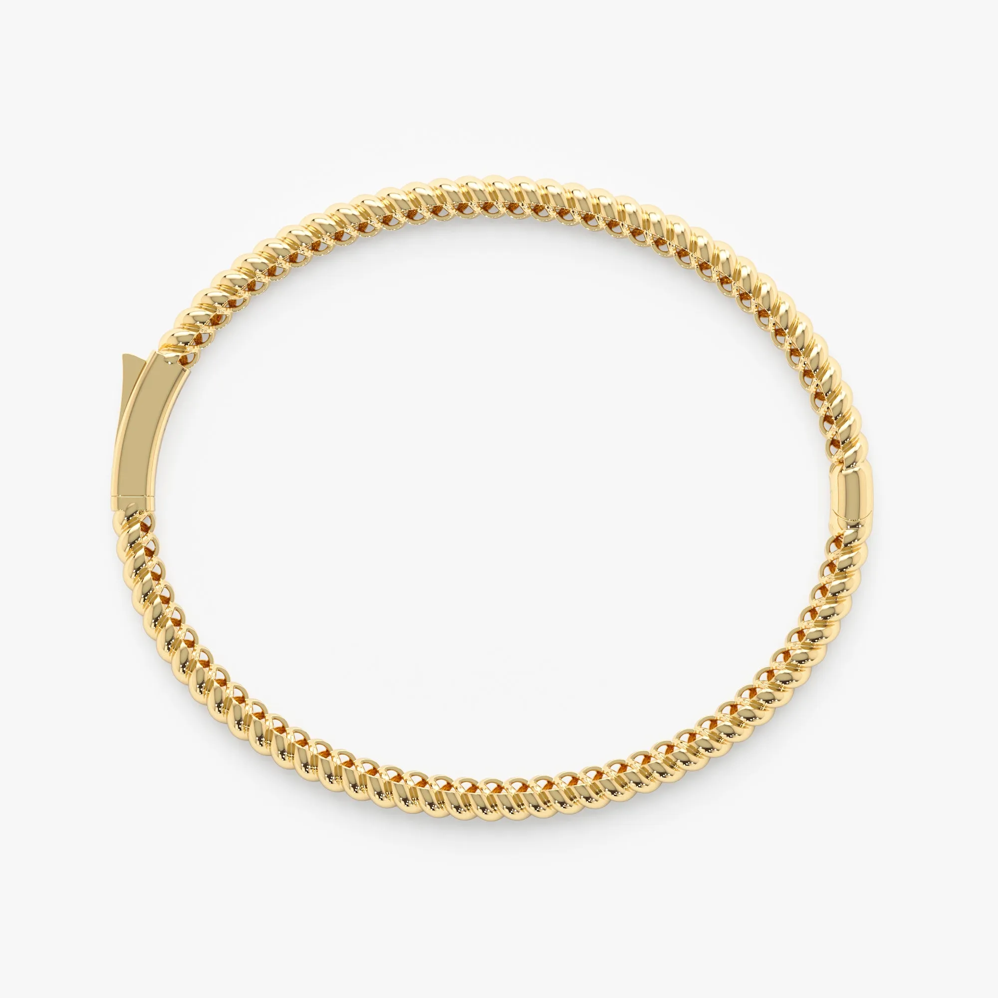 Plain Gold Rope Bangle, Belle SARAHELISE