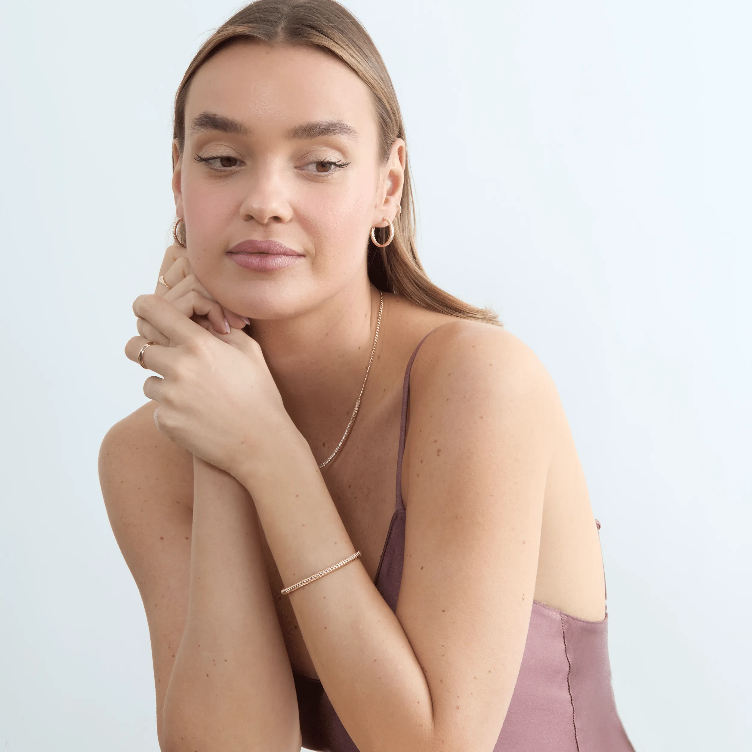 Plain Gold Rope Bangle, Belle SARAHELISE