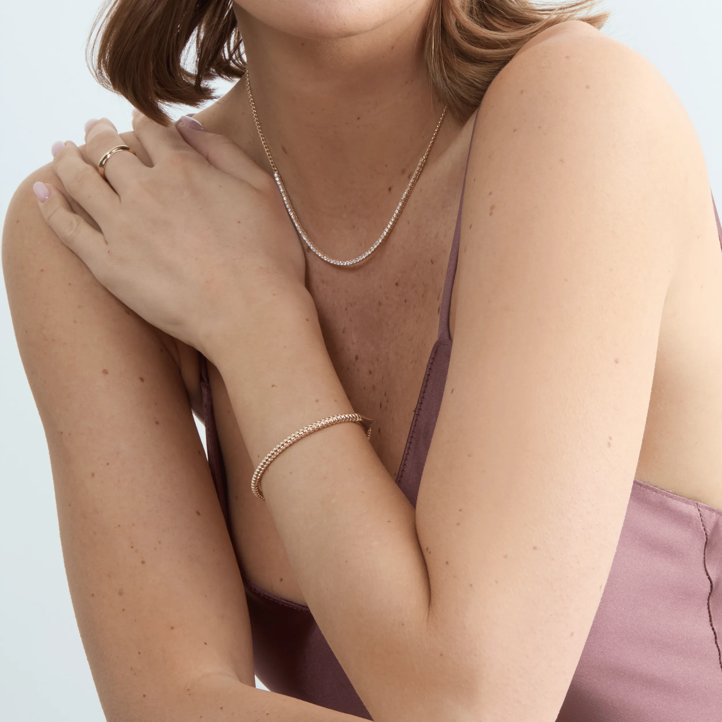 Plain Gold Rope Bangle, Belle SARAHELISE