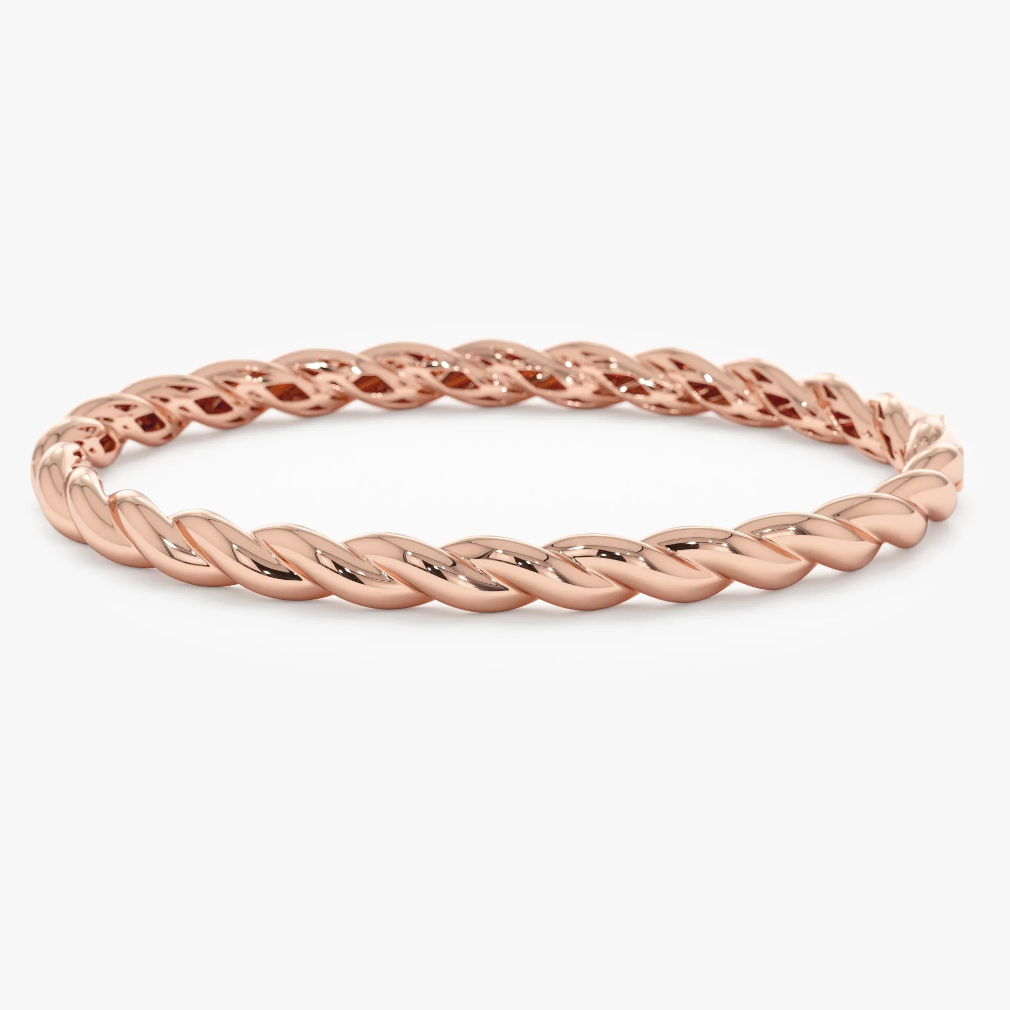 Plain Gold Twisted Bangle, Ailin SARAHELISE