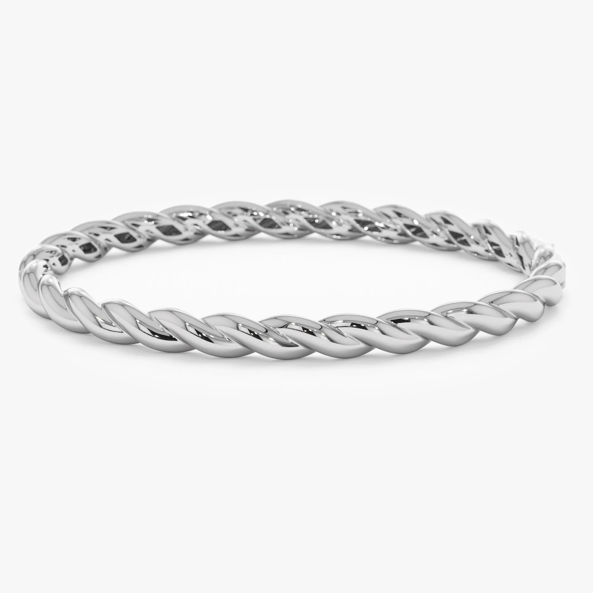 Plain Gold Twisted Bangle, Ailin SARAHELISE