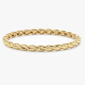 Plain Gold Twisted Bangle, Ailin SARAHELISE