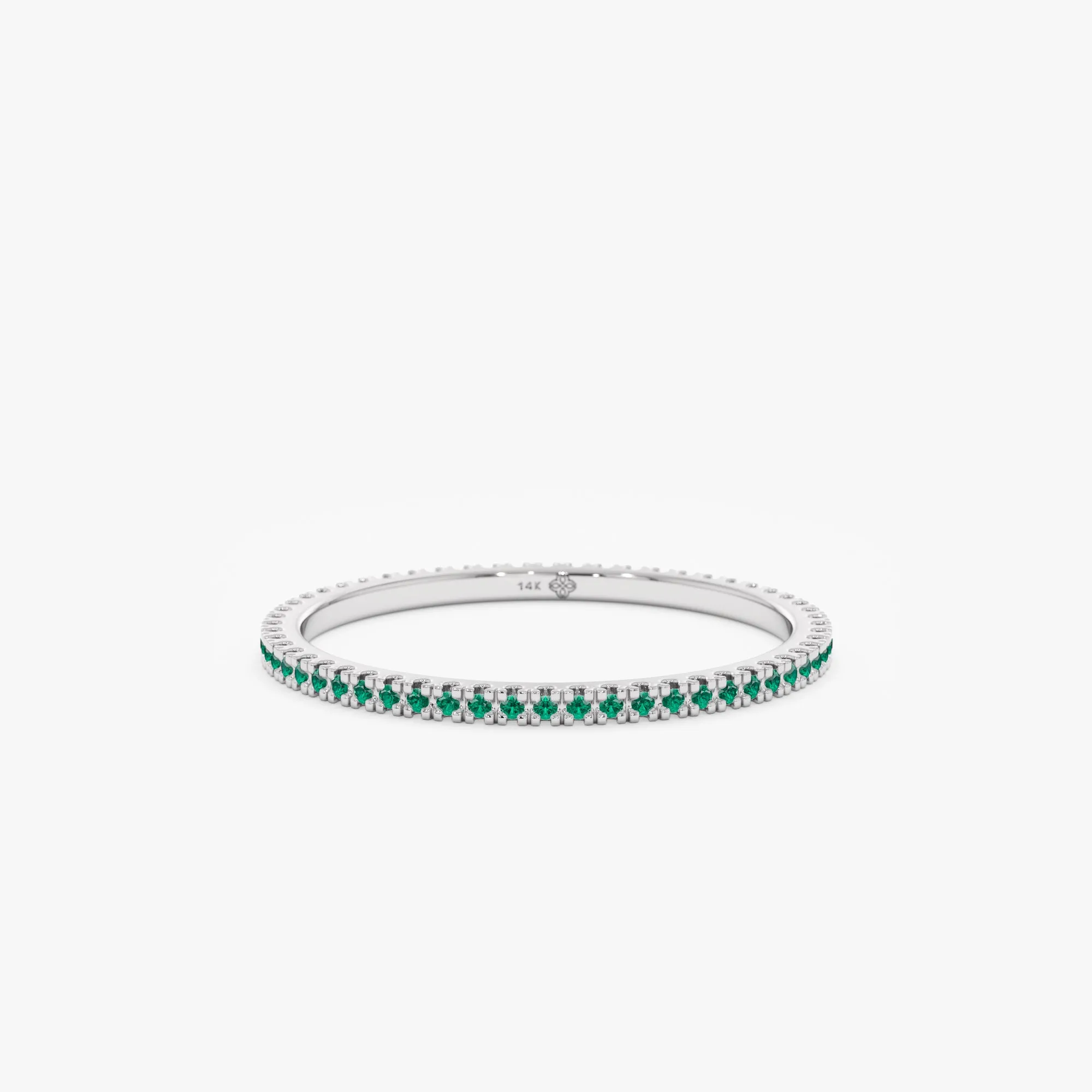 Prong Emerald Eternity Band, Kiki SARAHELISE