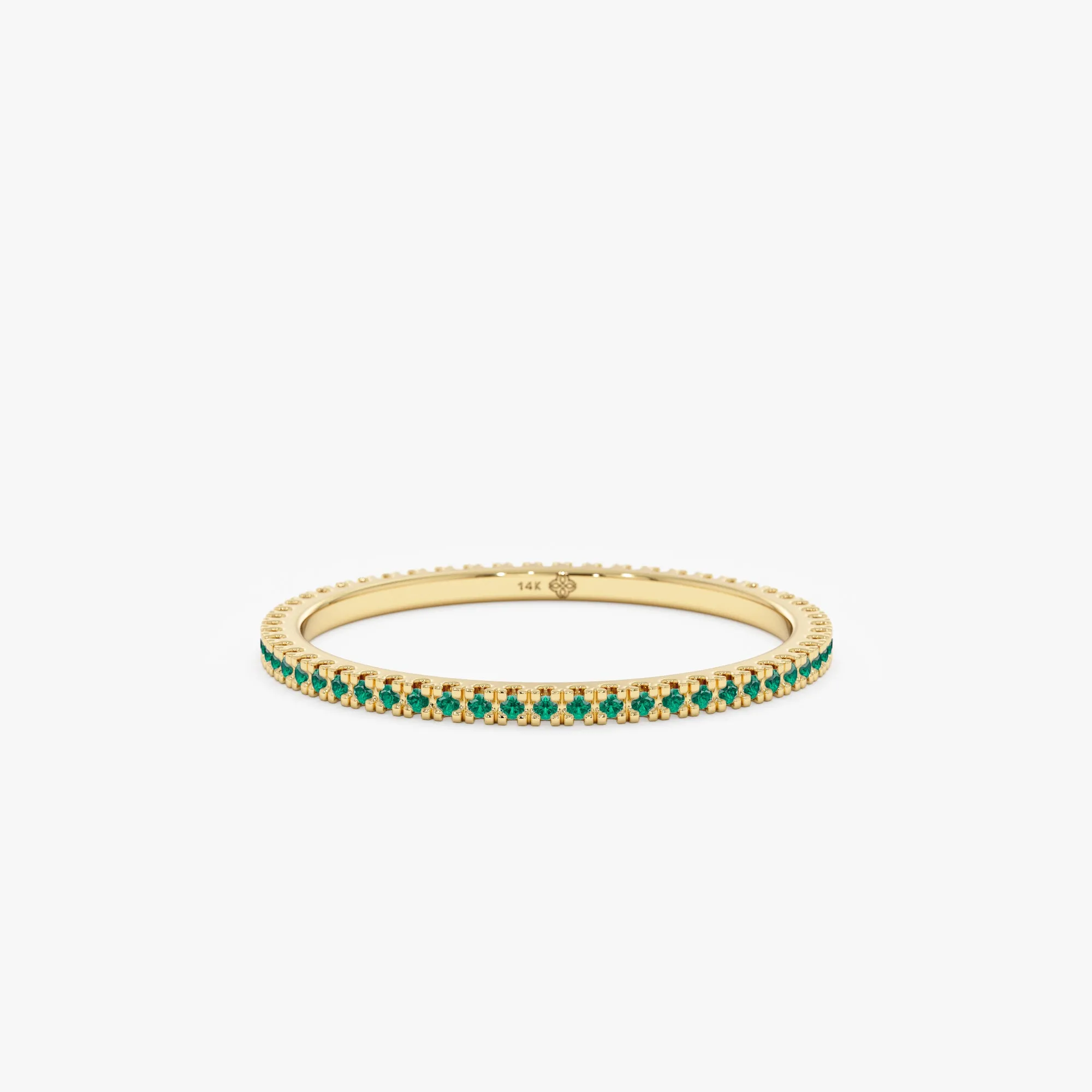 Prong Emerald Eternity Band, Kiki SARAHELISE