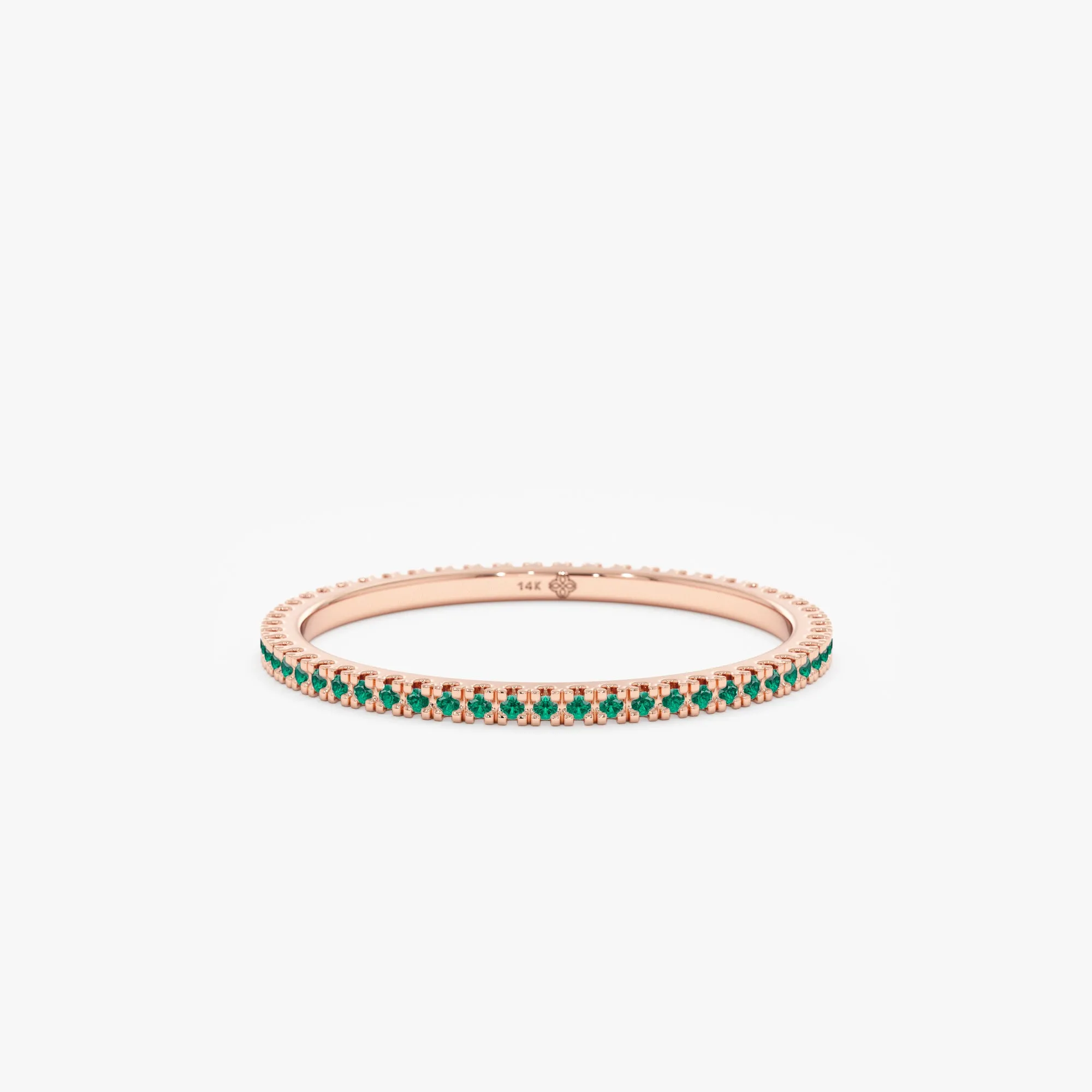 Prong Emerald Eternity Band, Kiki SARAHELISE