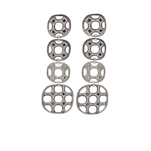 Quad Perforated Glam Earrings