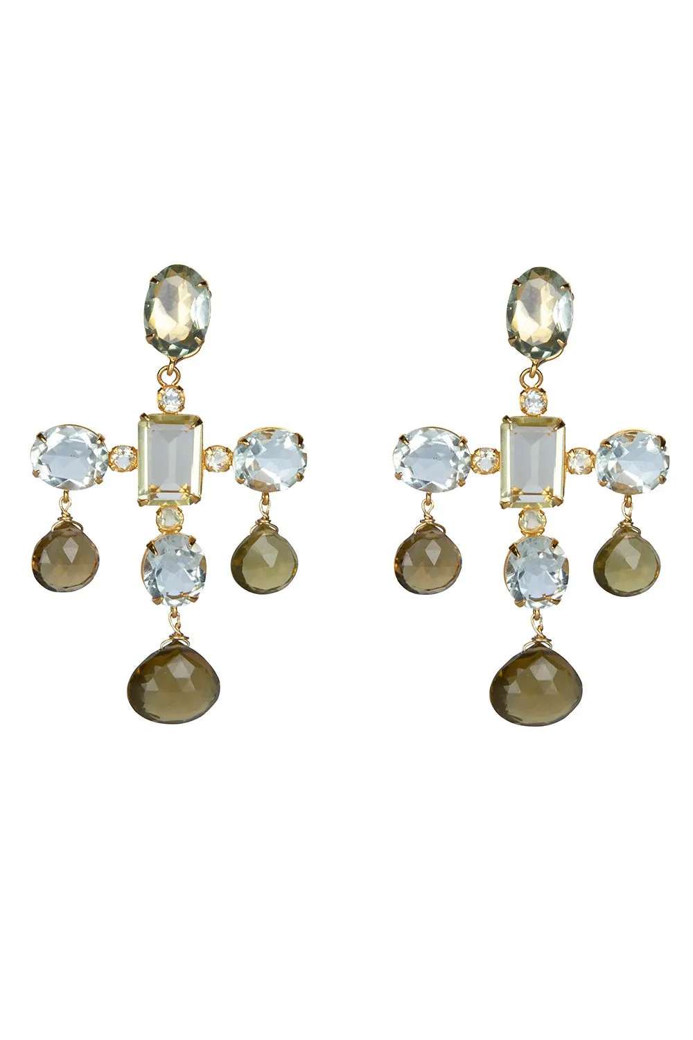 Quartz Chandelier Earrings