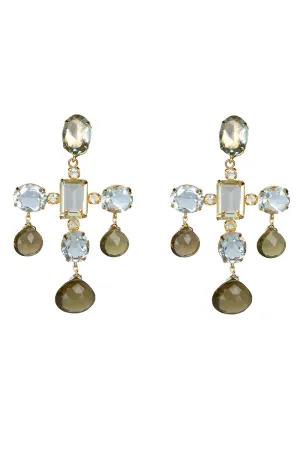 Quartz Chandelier Earrings