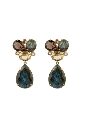 Quartz Labradorite Earrings