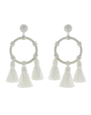Raffia Hoop Earrings