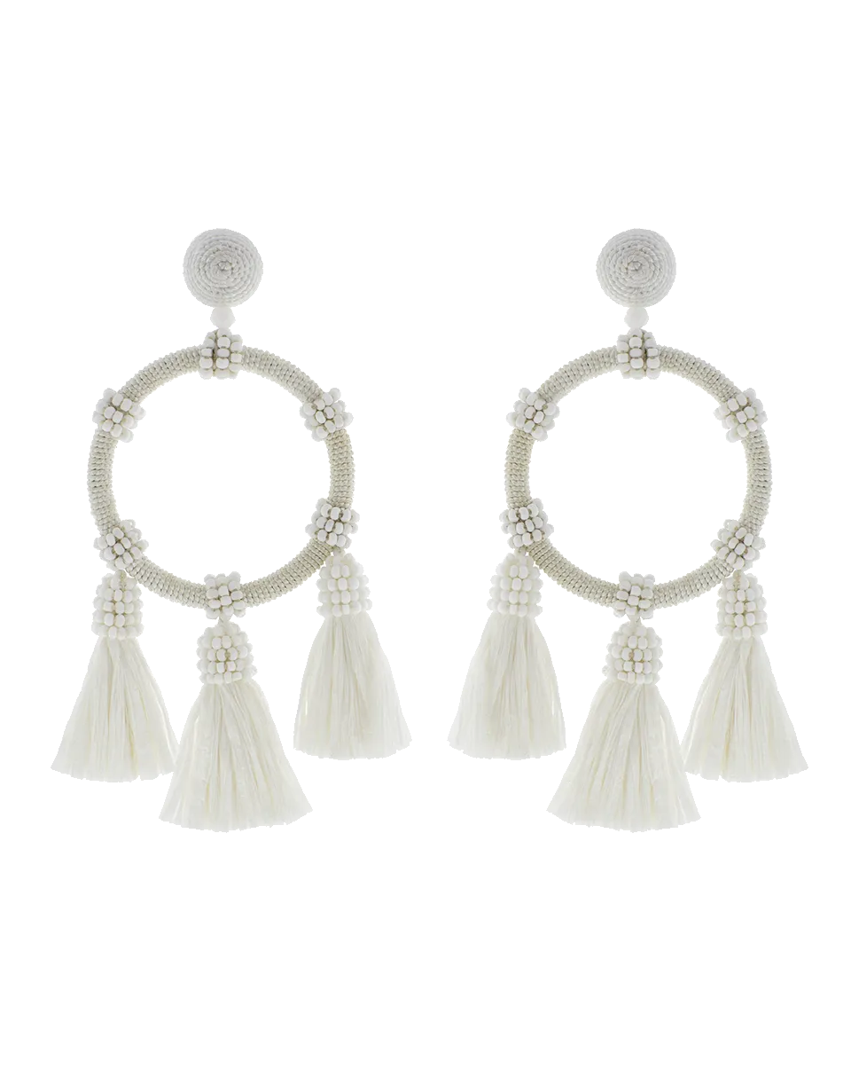 Raffia Hoop Earrings