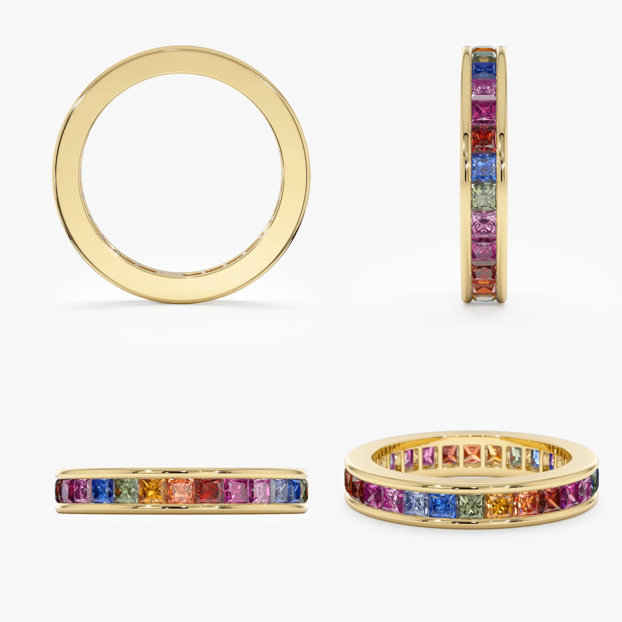 Rainbow Sapphire Eternity Ring, River SARAHELISE