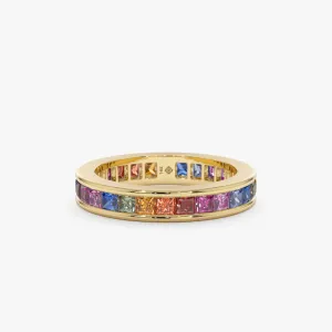 Rainbow Sapphire Eternity Ring, River SARAHELISE