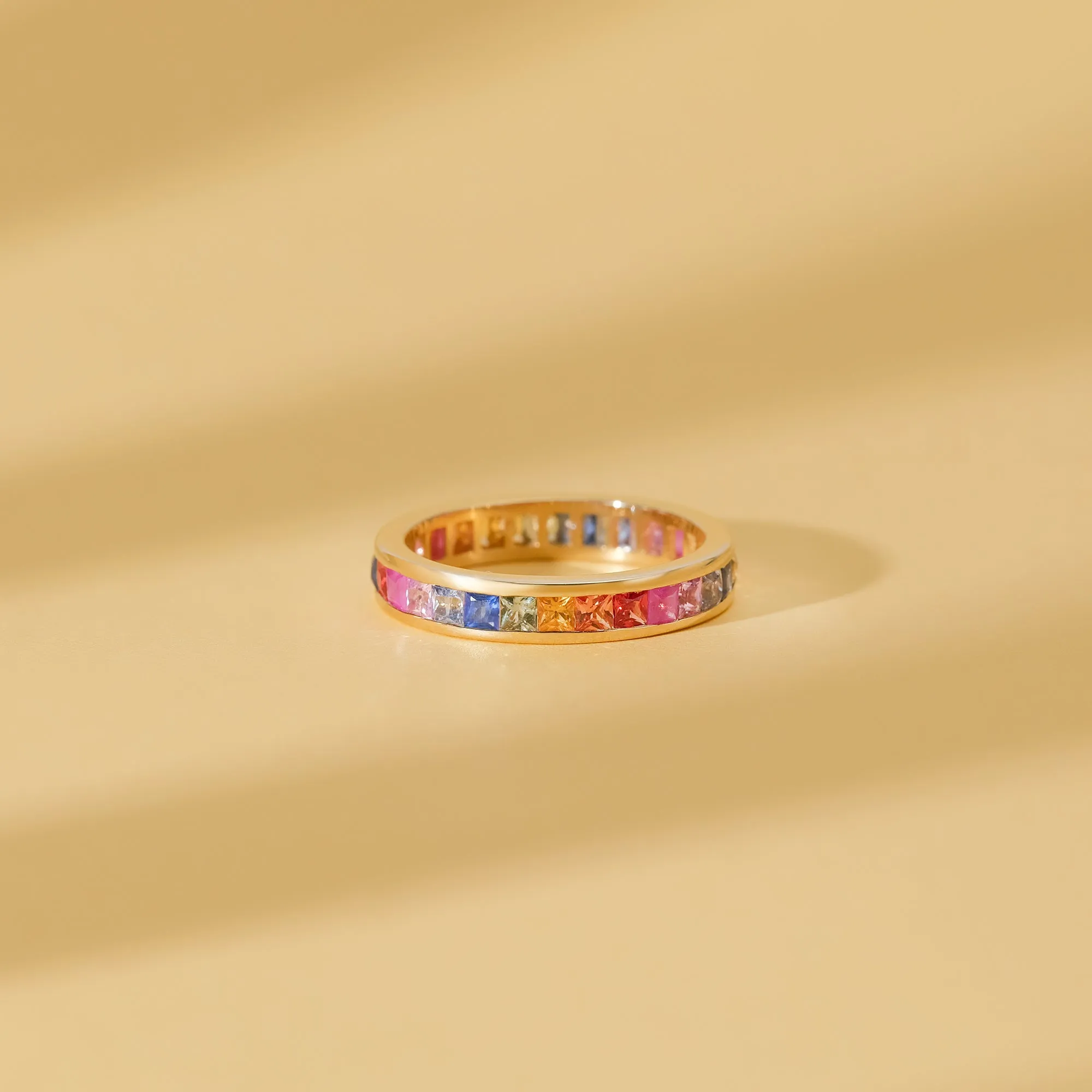 Rainbow Sapphire Eternity Ring, River SARAHELISE