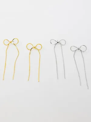 Ribbon Chain Earrings