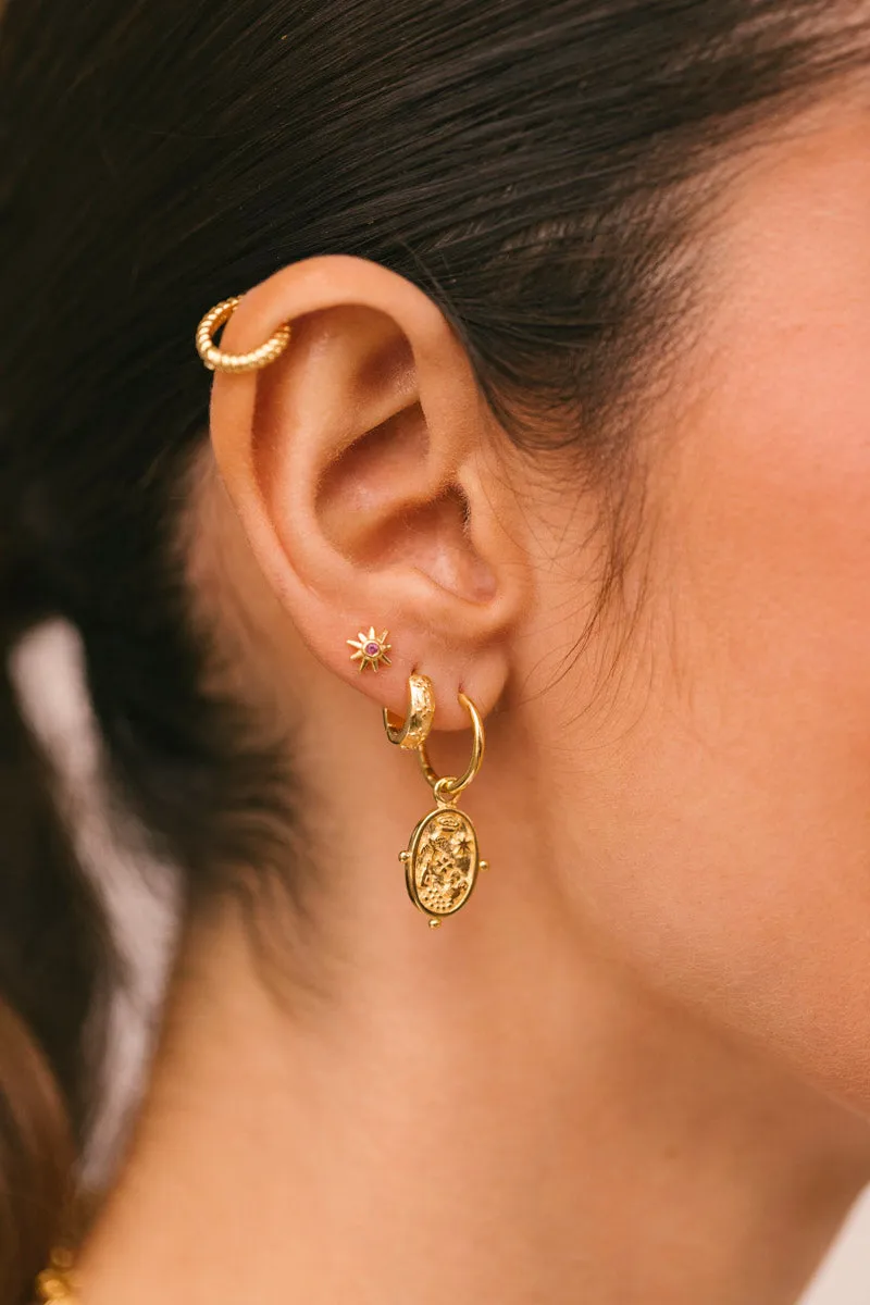 Rose Glow Stud Gold Plated Wildthings Collectables