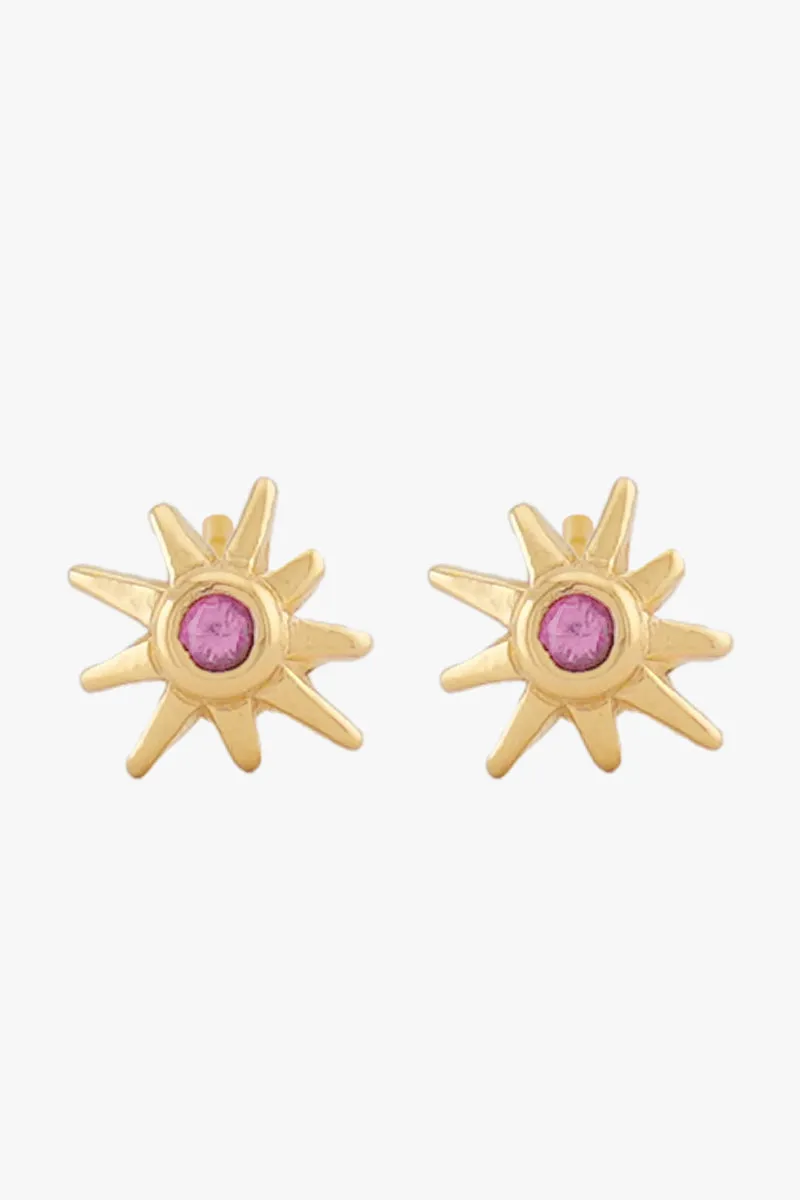 Rose Glow Stud Gold Plated Wildthings Collectables