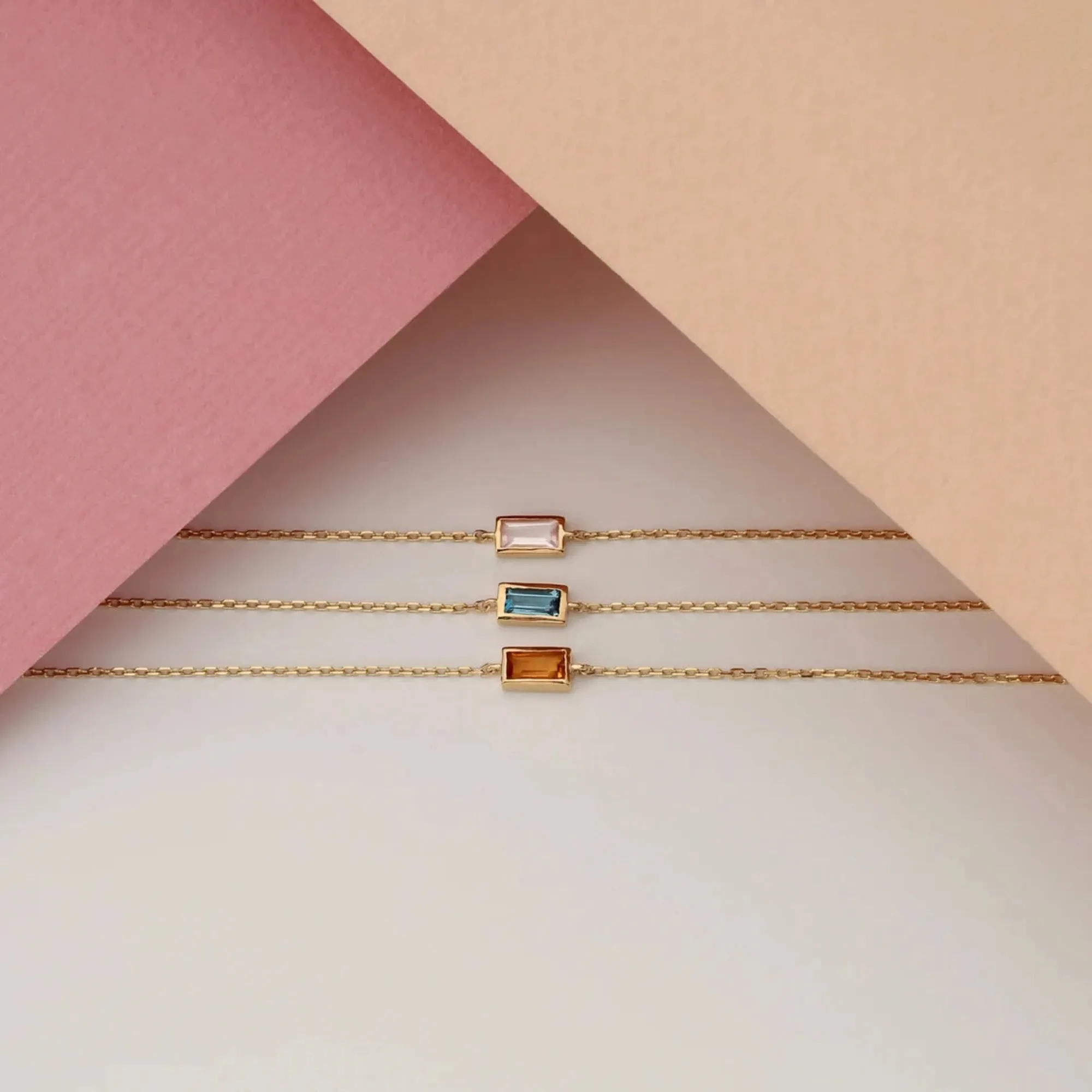Rose Quartz Birthstone Bracelet, Teresa SARAHELISE