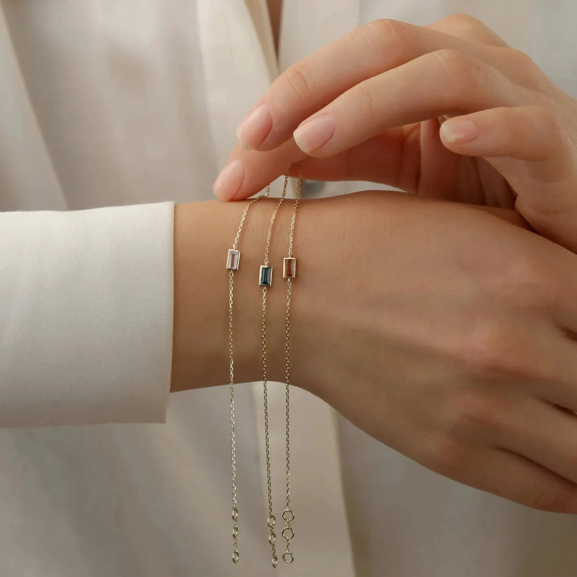 Rose Quartz Birthstone Bracelet, Teresa SARAHELISE