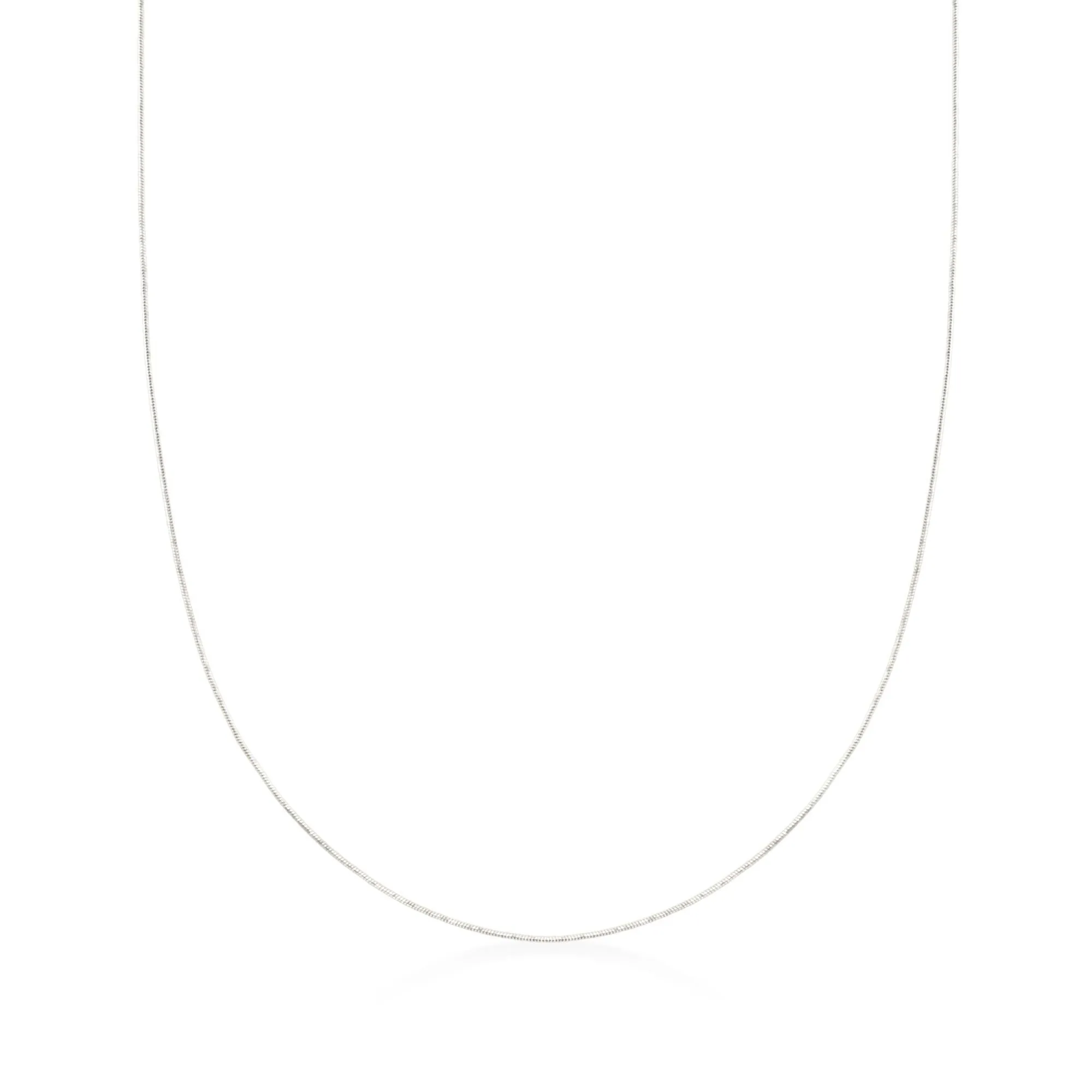 Ross-Simons 0.8mm 14kt White Gold Adjustable Snake Chain Necklace