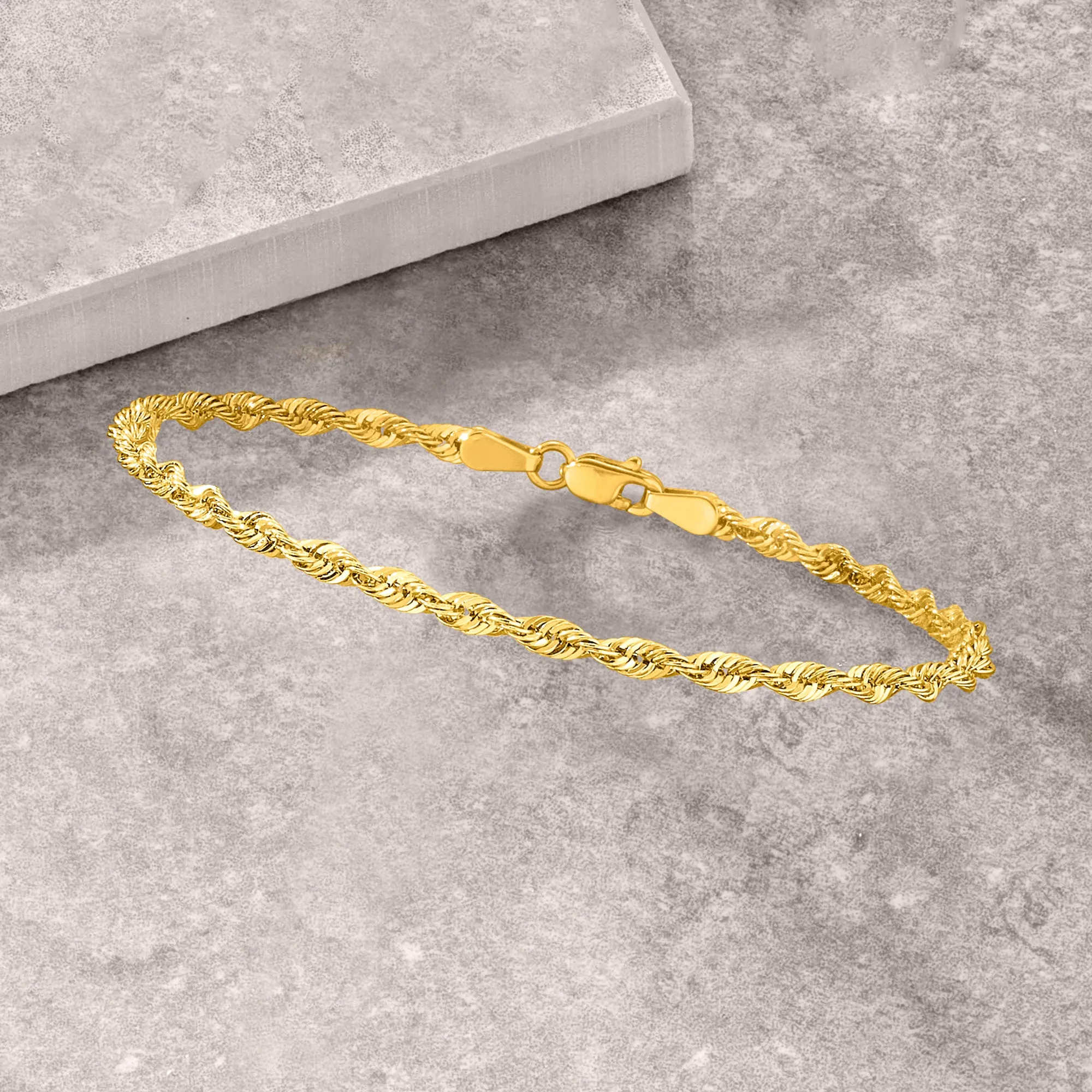 Ross-Simons 14kt Yellow Gold 2.6mm Rope Chain Bracelet