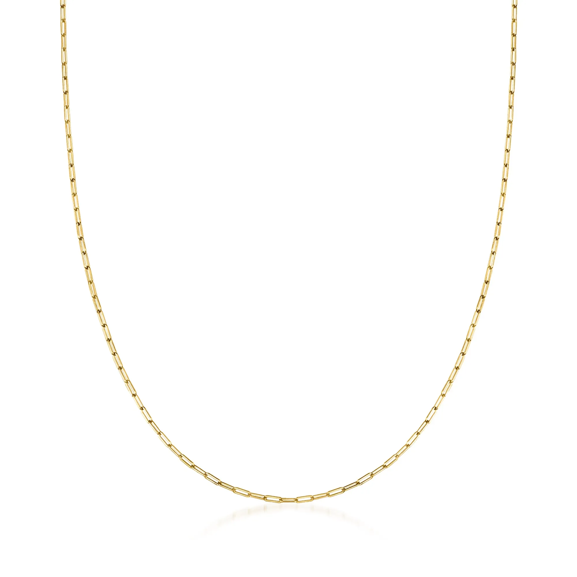 Ross-Simons 14kt Yellow Gold Paper Clip Link Necklace