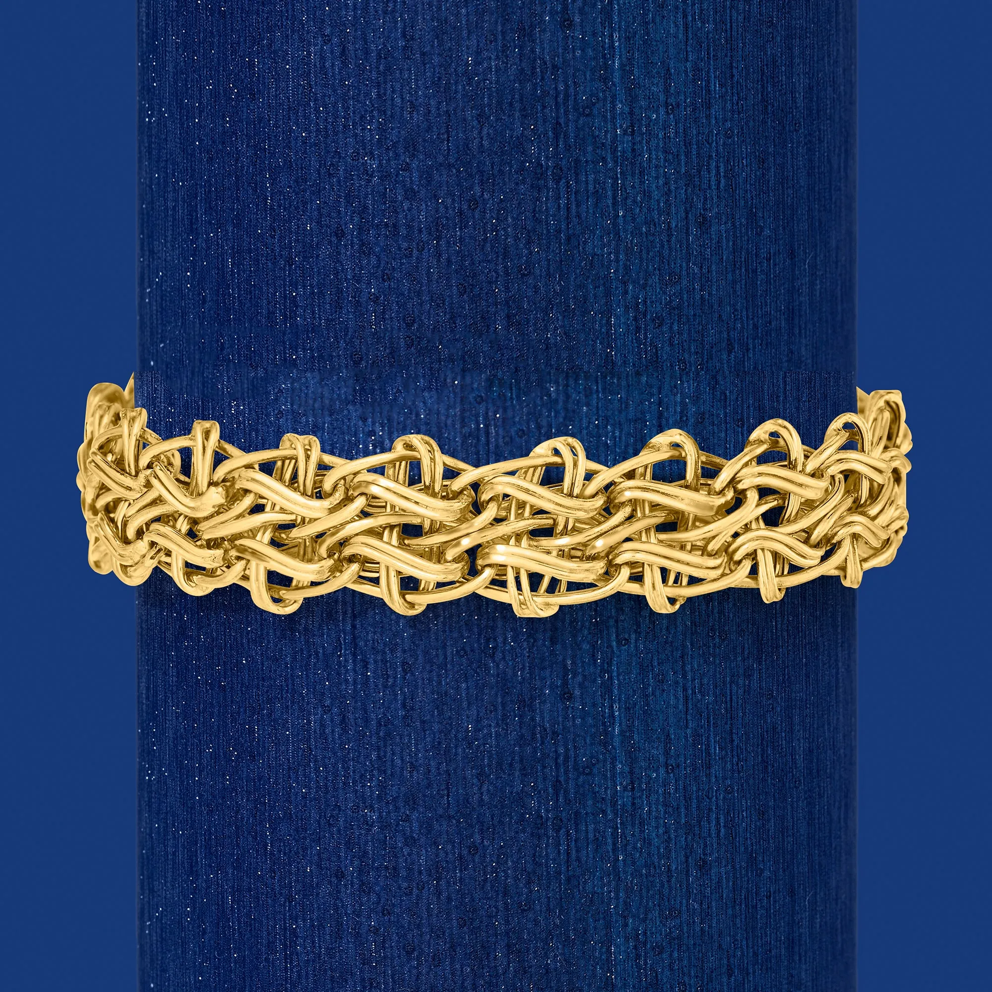 Ross-Simons 18kt Yellow Gold 2-Row Oval-Link Bracelet