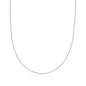 Ross-Simons 1mm 14kt White Gold Wheat Chain Necklace