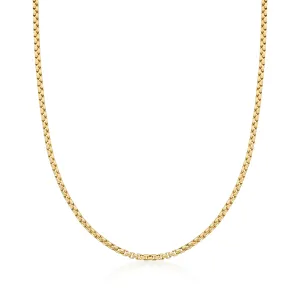 Ross-Simons 2.4mm 14kt Yellow Gold Box Chain Necklace