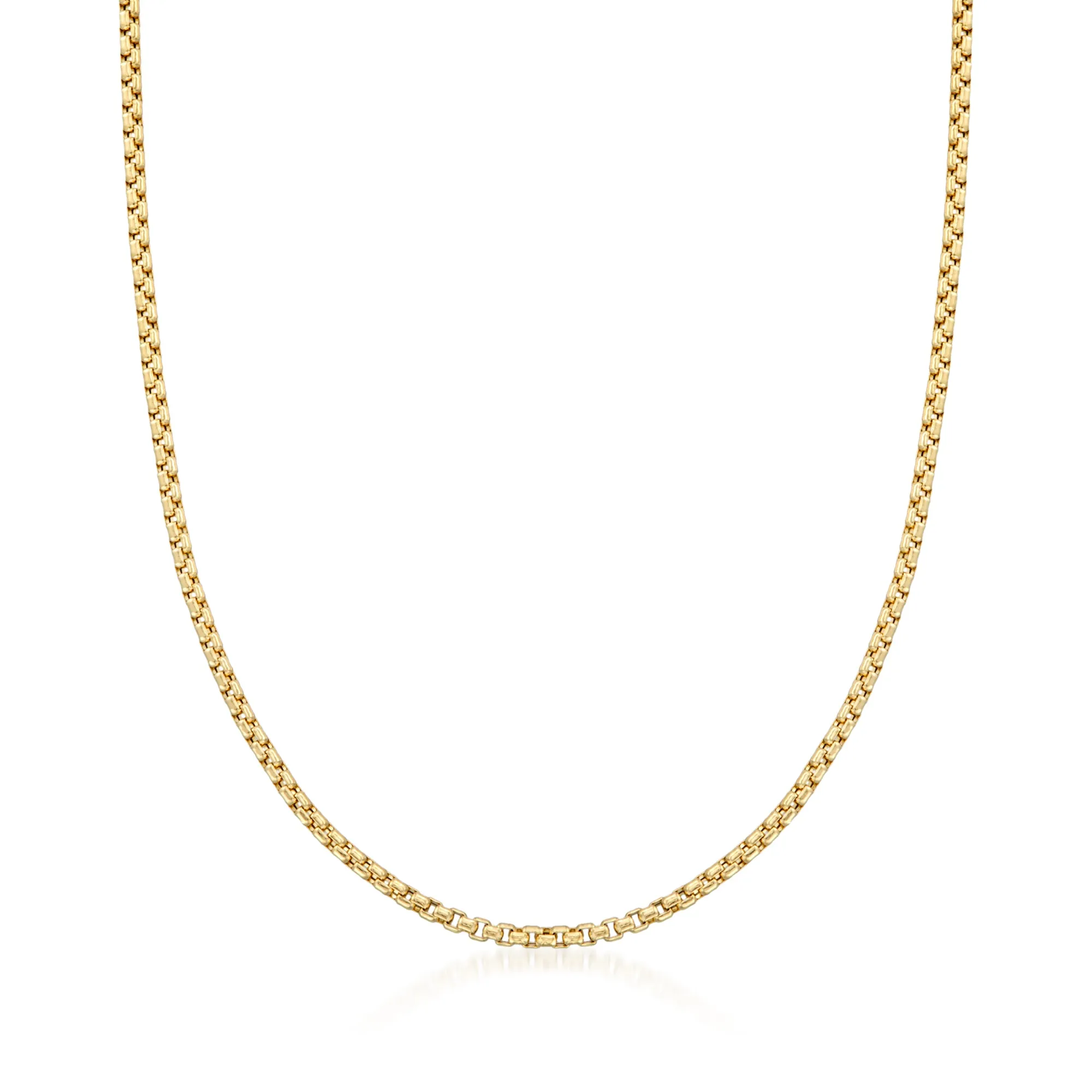 Ross-Simons 2.4mm 14kt Yellow Gold Box Chain Necklace