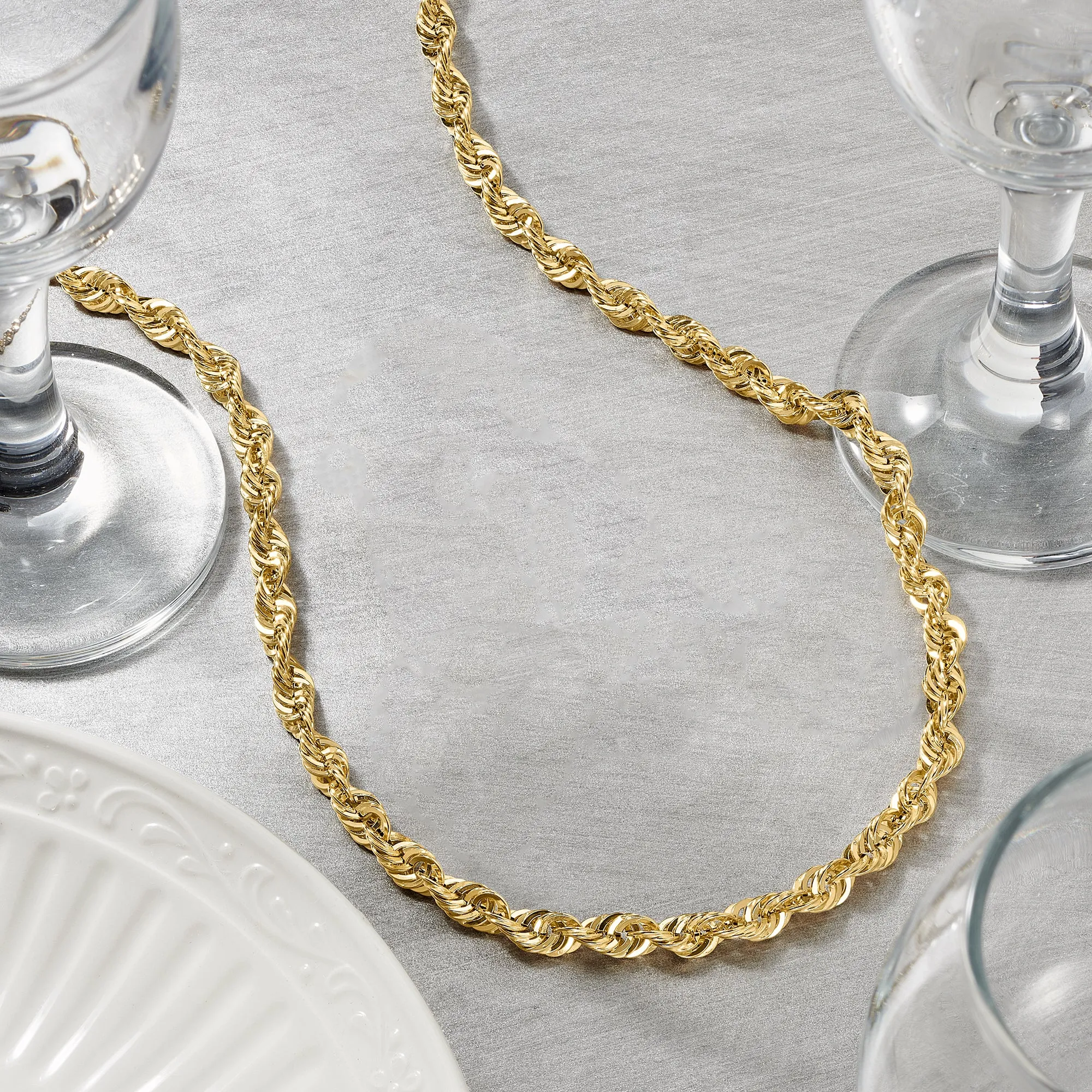 Ross-Simons 5.5mm 14kt Yellow Gold Rope Chain Necklace