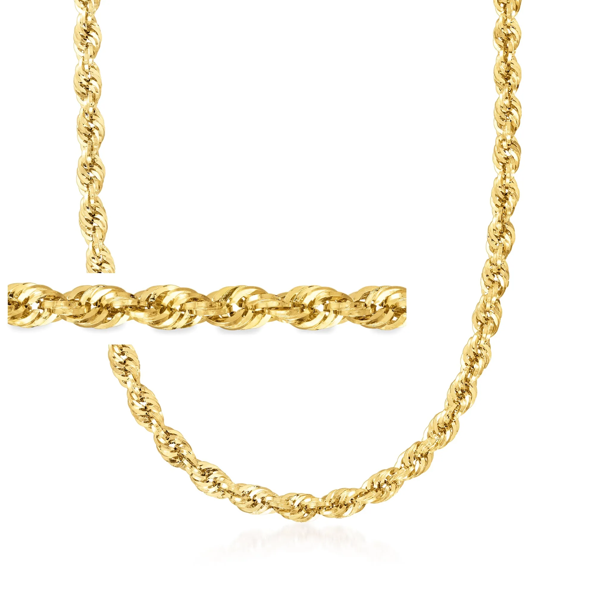 Ross-Simons 5.5mm 14kt Yellow Gold Rope Chain Necklace