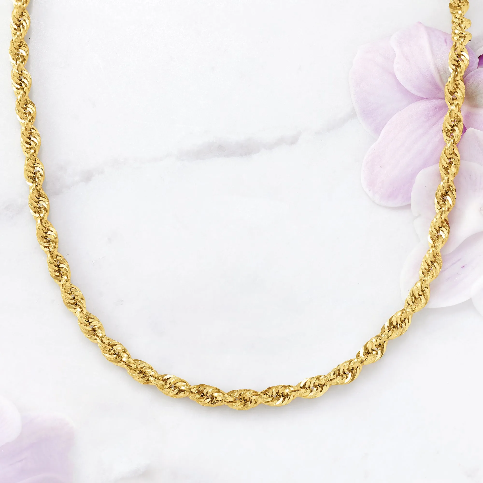 Ross-Simons 5.5mm 14kt Yellow Gold Rope Chain Necklace