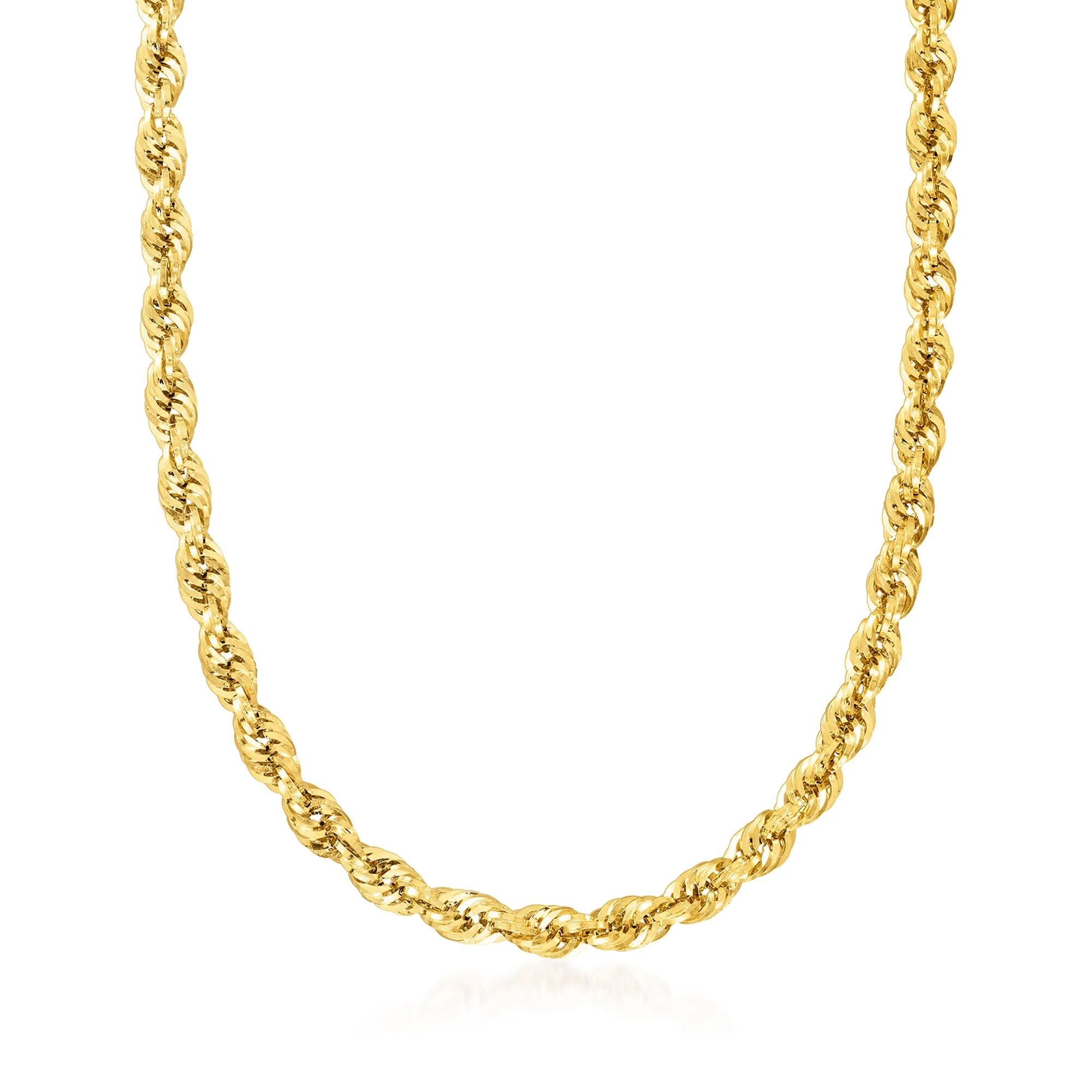 Ross-Simons 5.5mm 14kt Yellow Gold Rope Chain Necklace