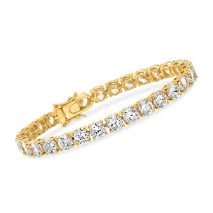 Ross-Simons CZ Tennis Bracelet in 18kt Gold Over Sterling