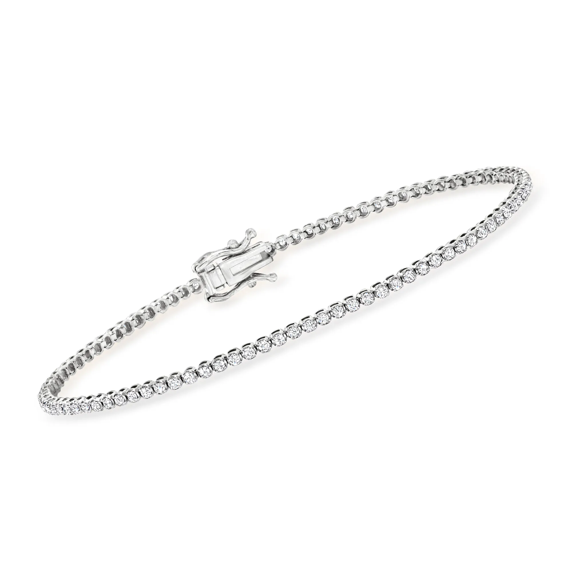 Ross-Simons Diamond Tennis Bracelet in 14kt Yellow Gold