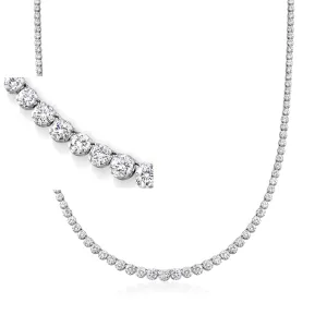 Ross-Simons Graduated CZ Tennis Necklace in Sterling Silver