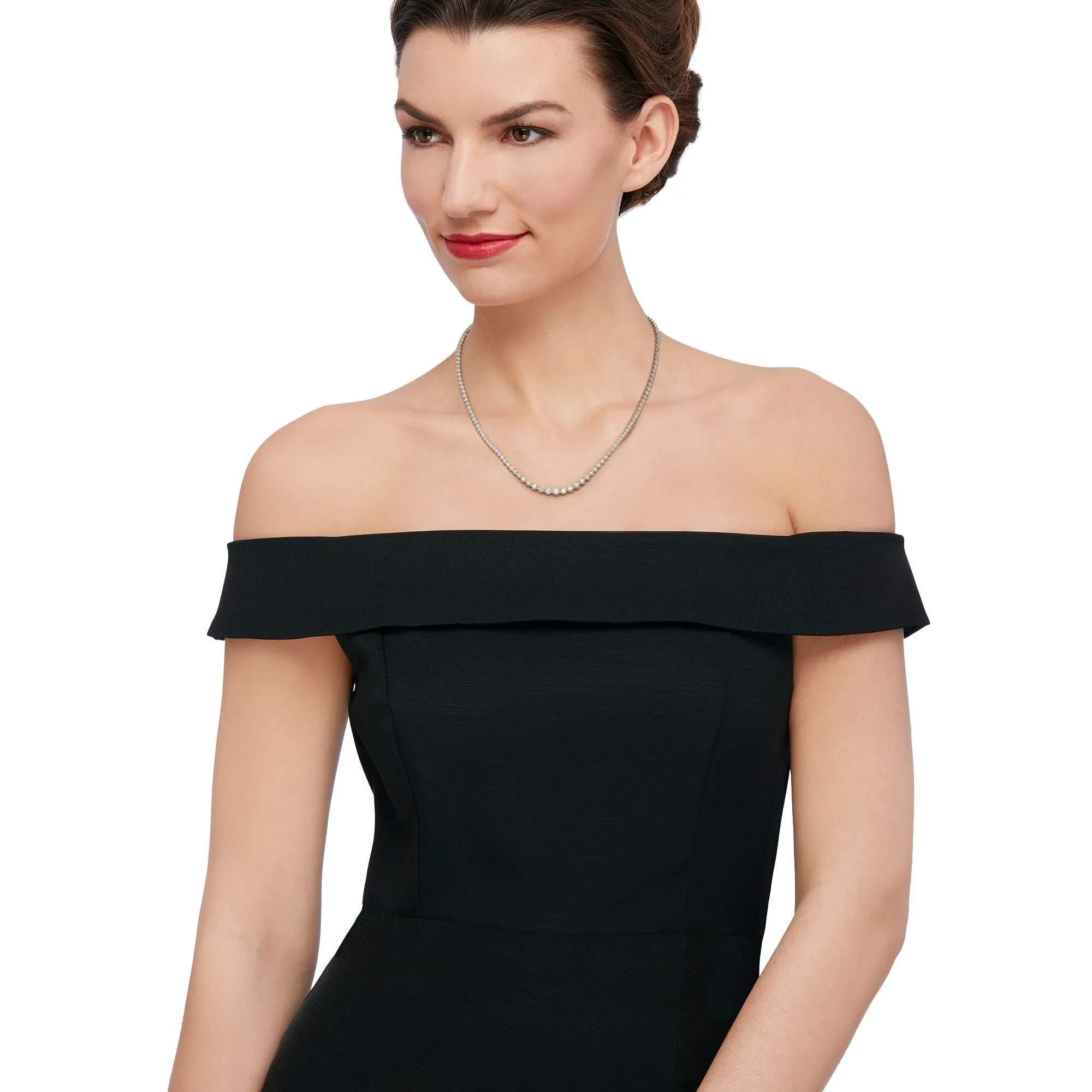 Ross-Simons Graduated Diamond Tennis Necklace in 14kt White Gold
