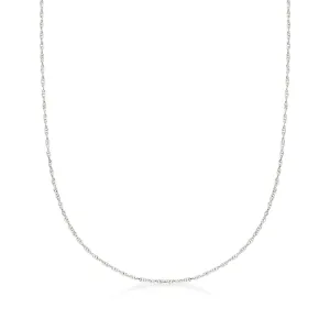 Ross-Simons Italian 14kt White Gold Medium Rope Chain Necklace