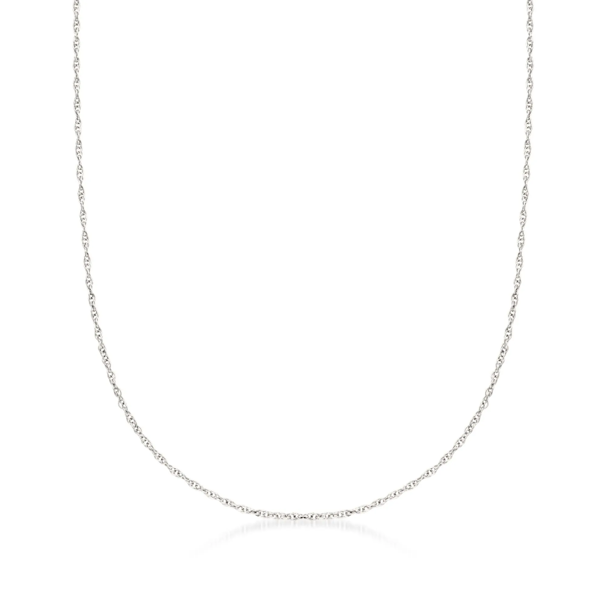 Ross-Simons Italian 14kt White Gold Medium Rope Chain Necklace